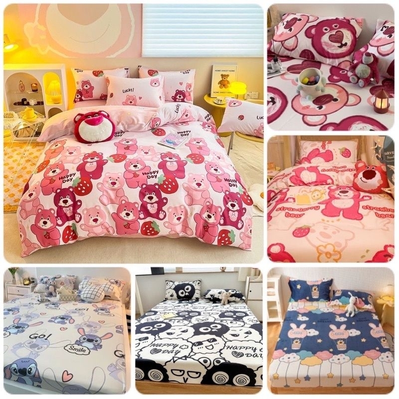 Bộ Ga Gối 3 món gồm 1 Ga + 2 Vỏ Gối Đầu đầy đủ kích cỡ m2/m6/m8/2m2 hàng loại 1