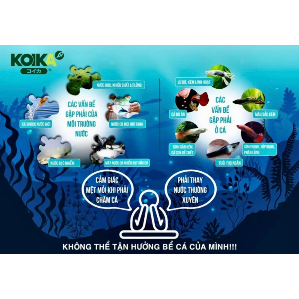 Men vi sinh cao cấp OBIO KOIKA hổ trợ tiêu hoá,làm trong nước cho hồ cá cảnh