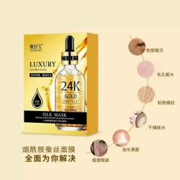 Mặt Nạ Vàng 24K Luxury, Mặt Nạ Trái Cây Dưỡng Ẩm Phục Hồi Da , Trắng Sáng Mịn Màng.