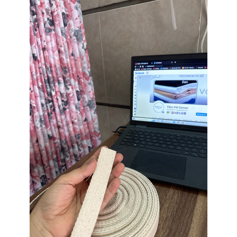 5met dây đai cotton may quai túi xách