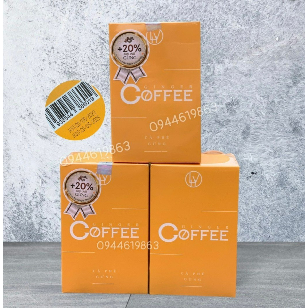 Cà Phê Gừng Giảm Cân Ginger Coffee Chính Hãng - 1 Hộp 20 gói