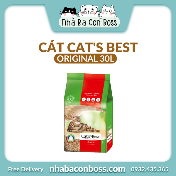 Cát Vệ Sinh Cho Mèo Cat's Best (Catbest/ Catsbest/ Cat’sbest) Original Bao 30L