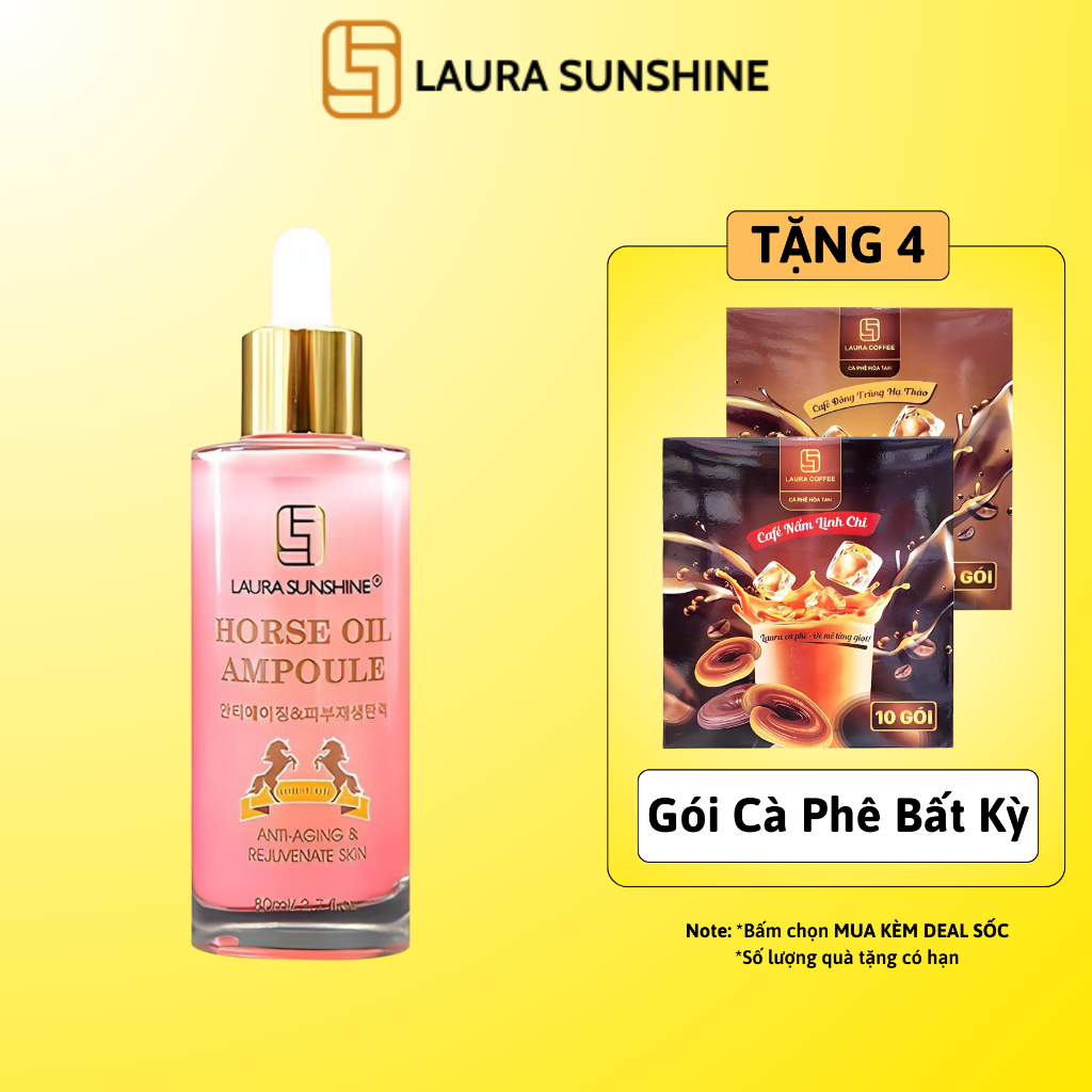 Tinh chất dưỡng dầu ngựa Laura Sunshine Horse Oil Ampoule 80ml