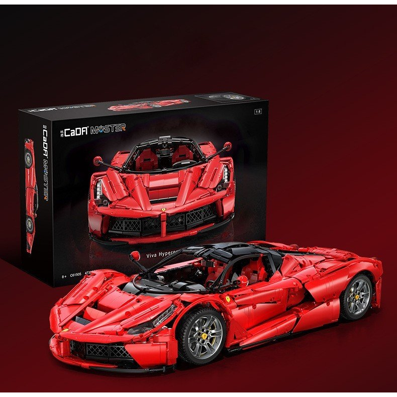 Mô Hình Lắp Ráp LEGO Nathashop Siêu Xe Ferrari Laferrari tỉ lệ 1:8 màu đỏ