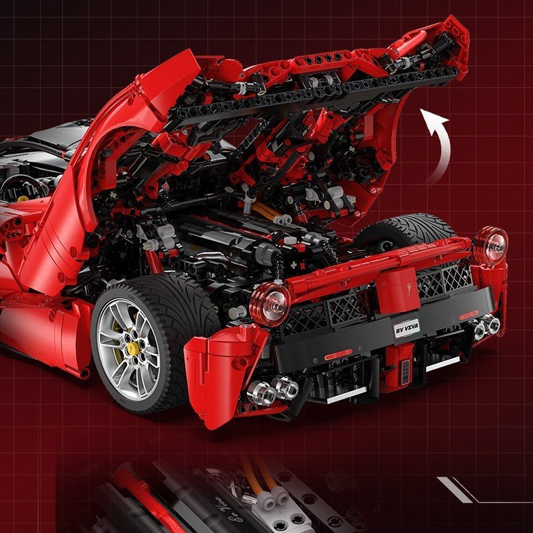 Mô Hình Lắp Ráp LEGO Nathashop Siêu Xe Ferrari Laferrari tỉ lệ 1:8 màu đỏ