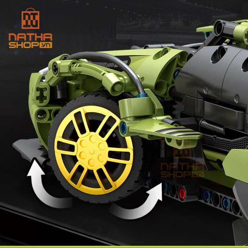 Mô hình lắp ráp LEGO Siêu Xe Lamborghini V12 Green màu xanh tỉ lệ 1:14