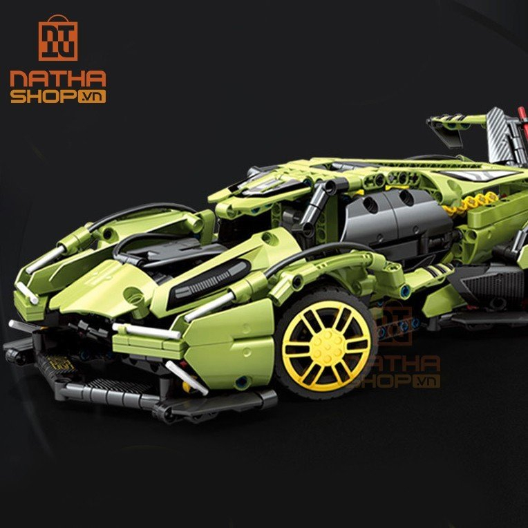 Mô hình lắp ráp LEGO Siêu Xe Lamborghini V12 Green màu xanh tỉ lệ 1:14
