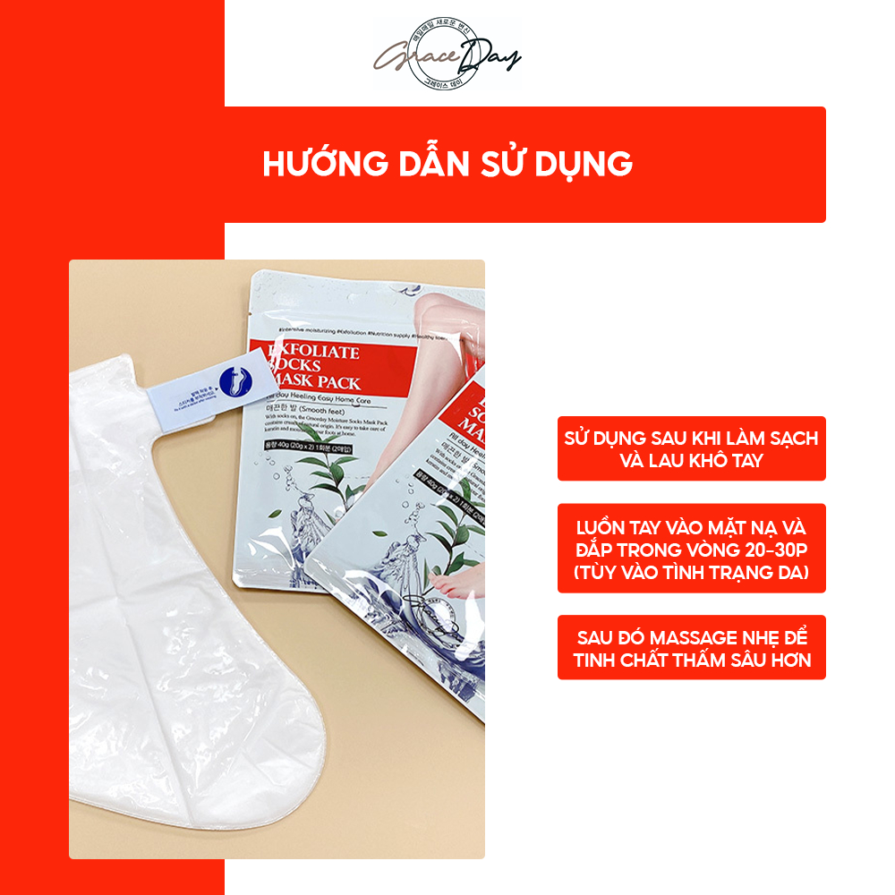 Mặt Nạ Dành Cho Chân Grace Day Exfoliate Socks Mask Pack 40g