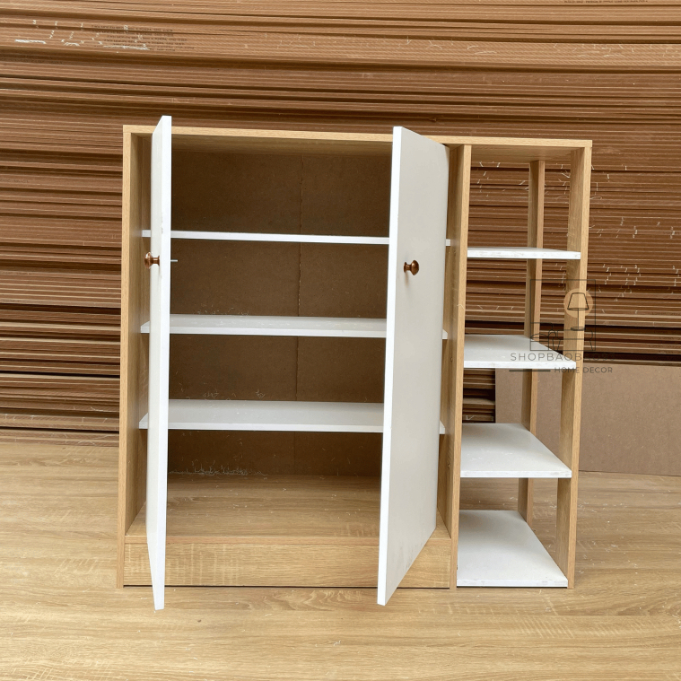 Tủ Giày Gỗ Kệ Giày Dép Có Ngăn Tủ Chất Liệu MDF Cao Cấp Chất Liệu MDF Chống Nước TG02