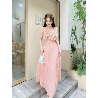 Đầm dự tiệc dập ly sang trọng