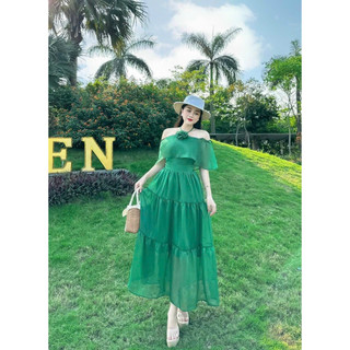 Đầm Maxi Cổ Yếm Có Mút Ngực