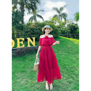 Đầm Maxi Cổ Yếm Có Mút Ngực