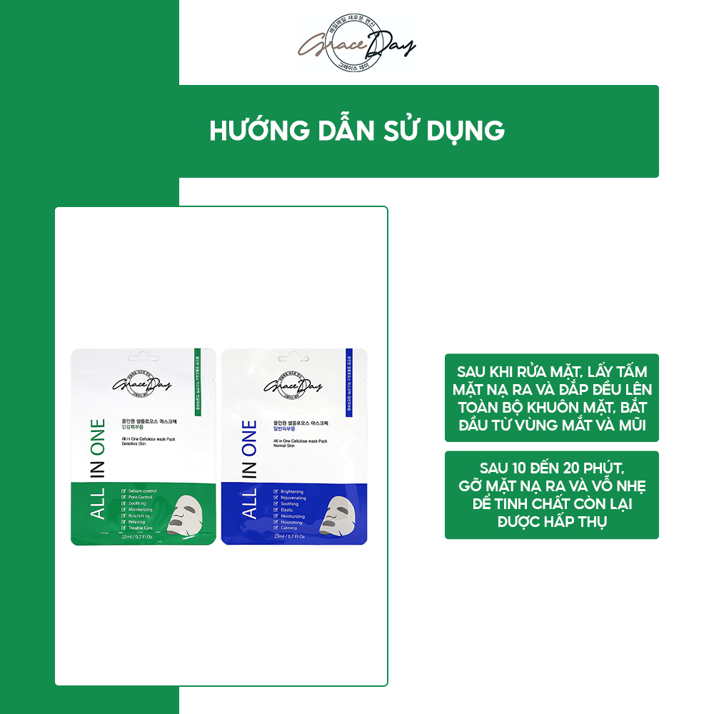 Mặt Nạ Giấy Grace Day All In One Cellulose Mask Pack