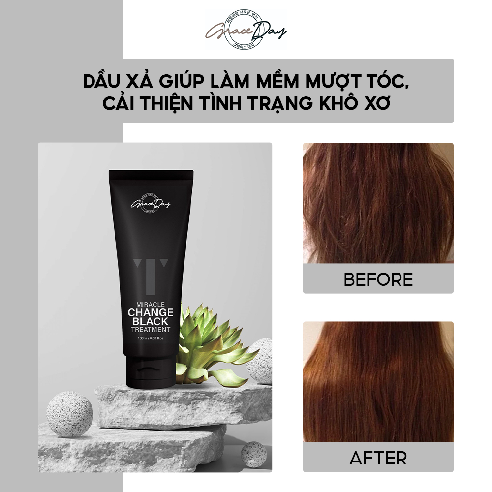 Bộ Dầu Gội Grace Day Miracle Change Black Shampoo And Treatment