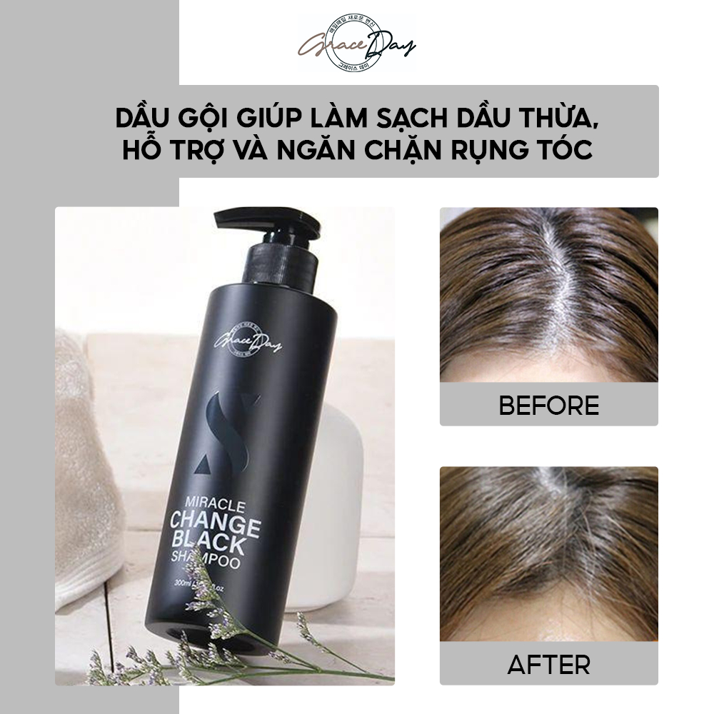 Bộ Dầu Gội Grace Day Miracle Change Black Shampoo And Treatment