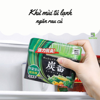 Sáp khử mùi tủ lạnh nhật bản sumiban ngăn mát rau củ ngăn thịt - hũ 150gr