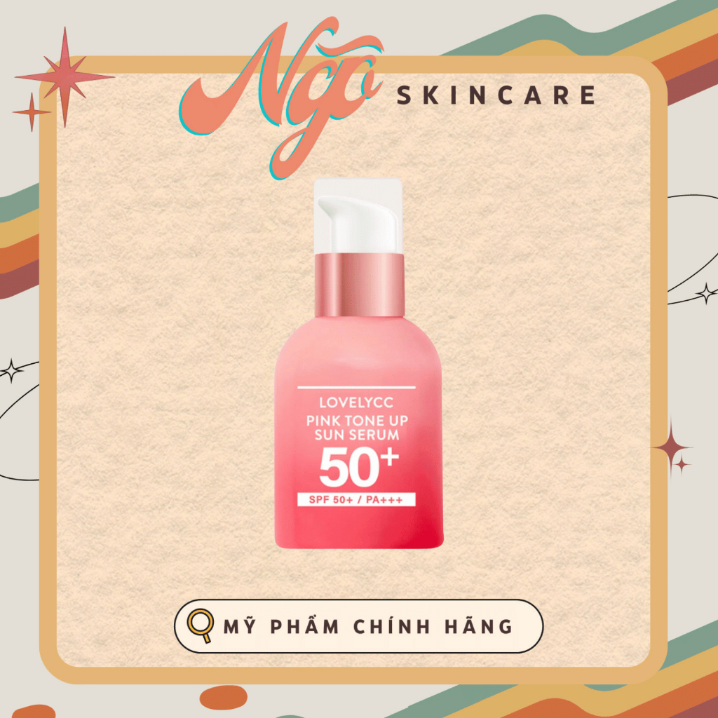 Tinh Chất Chống Nắng Nâng Tone Lovelycc Pink Tone Up Sun Serum - 30ml