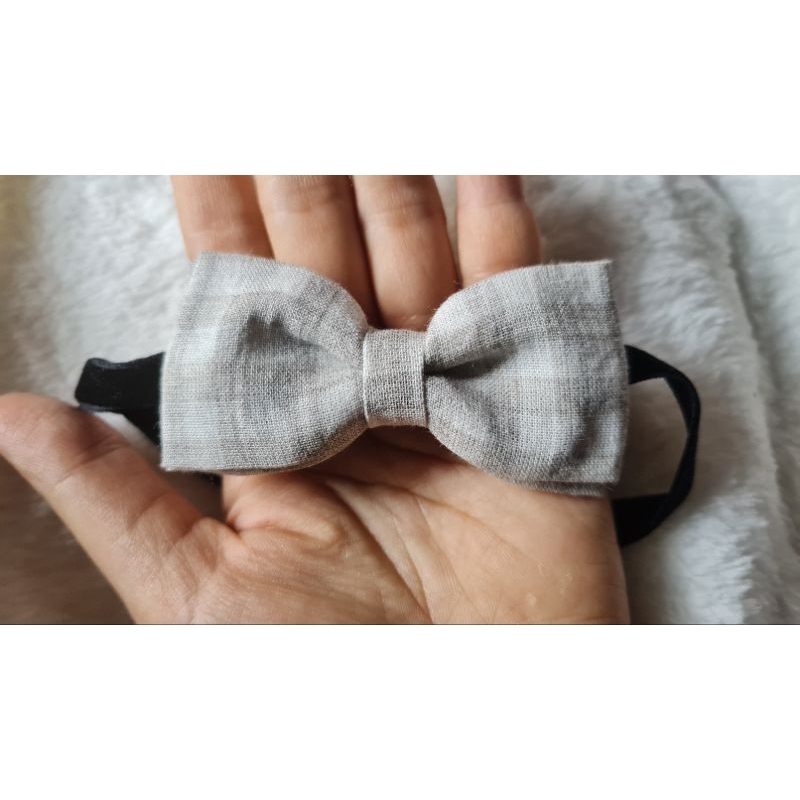 Nơ vải kẻ caro cho bé