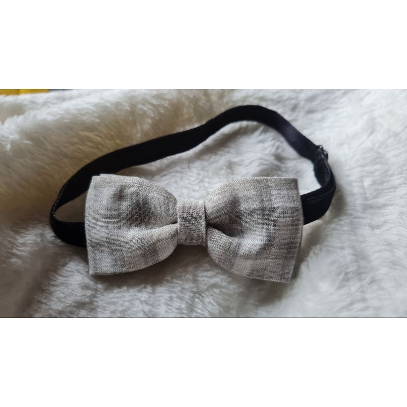 Nơ vải kẻ caro cho bé