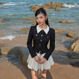 DARLING.ISM - Áo khoác Quinn jacket vải bố hạt