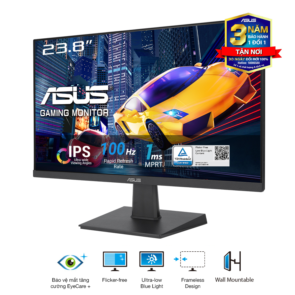 Màn Hình Máy Tính ASUS VA24EHF 23.8 inch IPS Full HD 100Hz mới chính hãng | BigBuy360 - bigbuy360.vn
