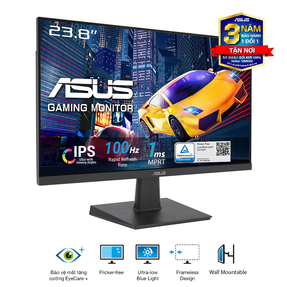 Màn Hình Máy Tính ASUS VA24EHF 23.8 inch IPS Full HD 100Hz mới chính hãng | BigBuy360 - bigbuy360.vn