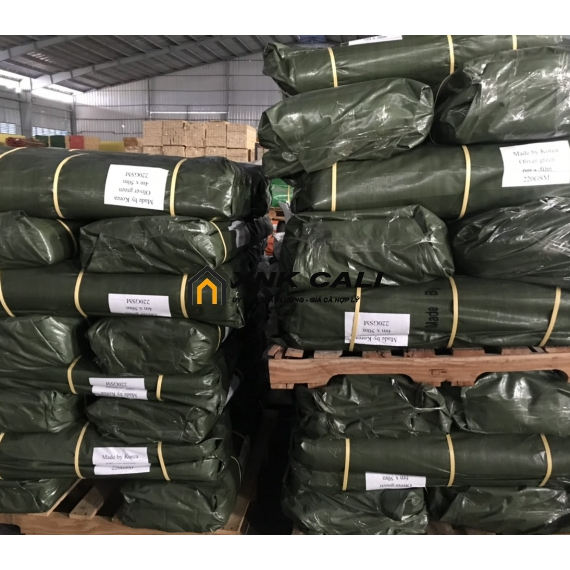 Túi bạt dây kéo - màu tím/xanh rêu