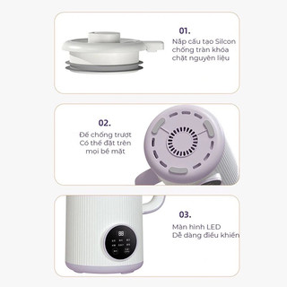 Máy làm sữa hạt mini OSTMARS 8 chức năng 800ml