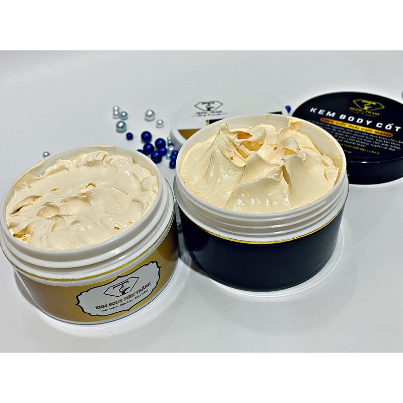 Combo kem siêu trắng 200gr & kem cốt ủ 100gr (tặng 1 set tắm trắng + 1 cám gạo 100gr)
