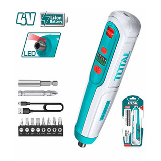 Máy siết vít dùng pin 4v total tsdli0423 , tự ngắt lực , 5 cấp chỉnh lực điện tử