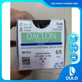  Chỉ phẫu thuật Daclon 6 0  H12 sợi  
