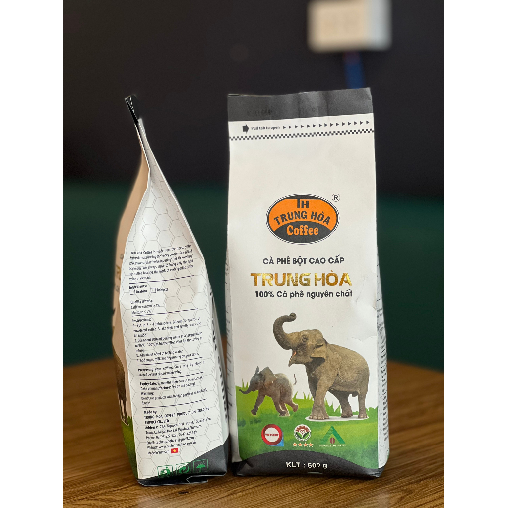 Cà phê nguyên chất bột cao cấp Trung Hòa 500g - Trung hòa coffee