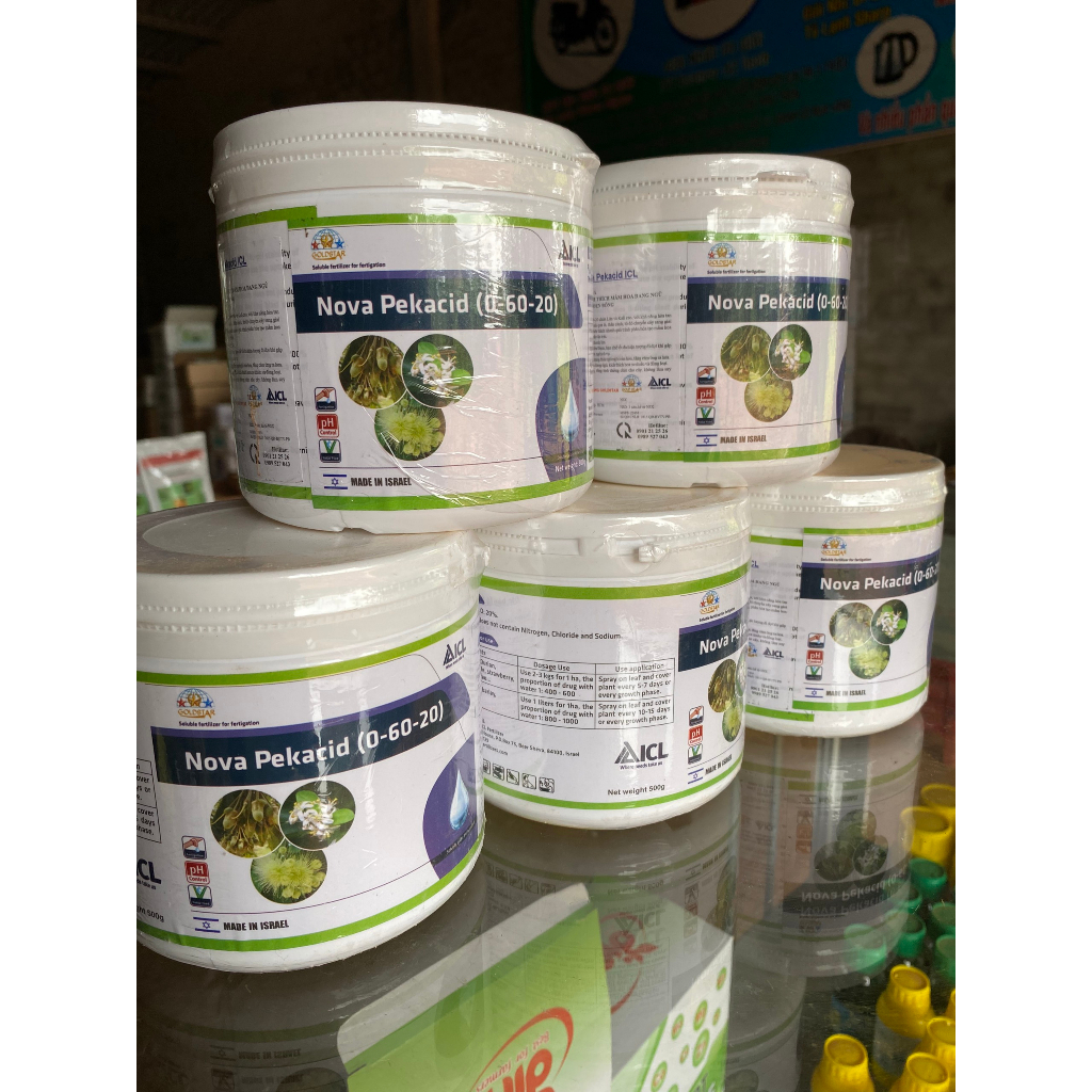 TẠO MẦM HOA, KÍCH THÍCH RA HOA NOVA PEKACID 0-60-20 ISRAEL - HŨ 500GR