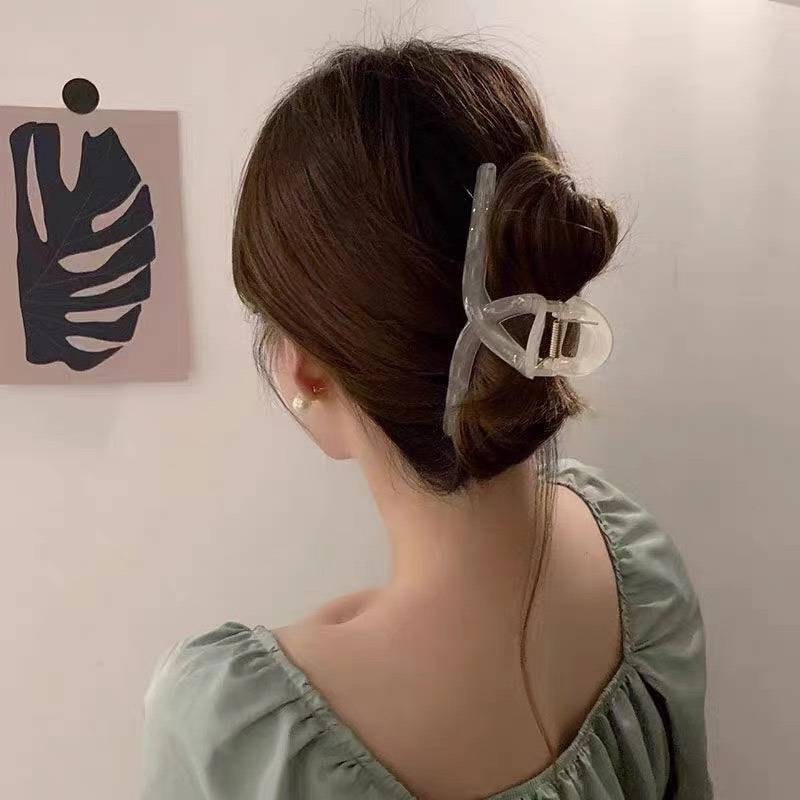 Kẹp tóc càng cua Hàn Quốc màu trơn thanh lịch