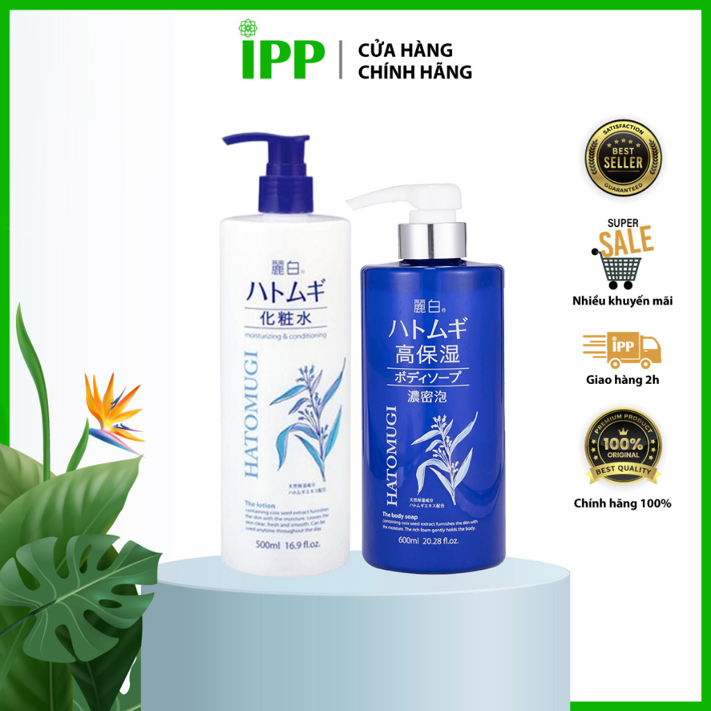 Sữa tắm trắng da ý dĩ Hatomugi