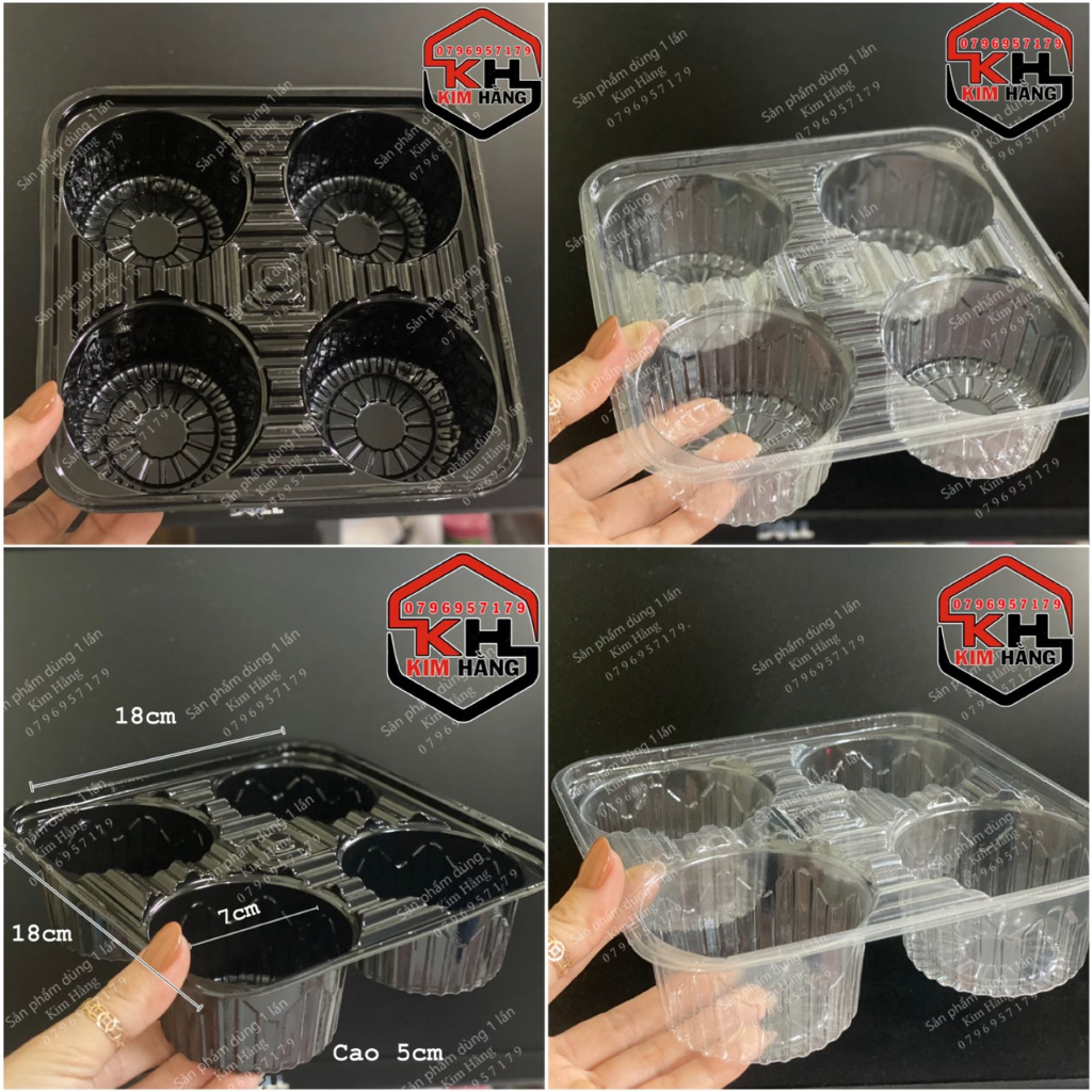 Set 100 khay đựng 4 ly trà sữa mang đi , khay đựng 4 ly mang đi chống lật loại dày