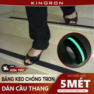 Băng keo nhám chống trơn trượt KINGRON - Băng keo dán cầu thang chống ngã dán bậc cửa ra vào an toàn
