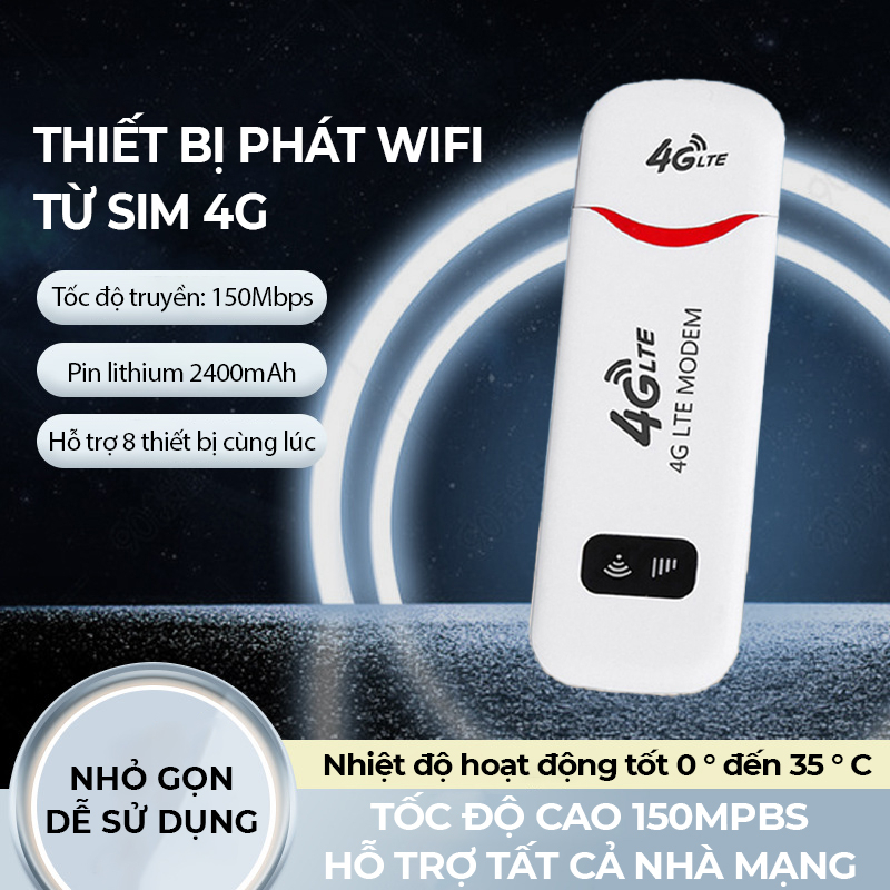 Bộ phát wifi từ sim 4G, trang bị chip cấp sóng siêu khỏe- D1503