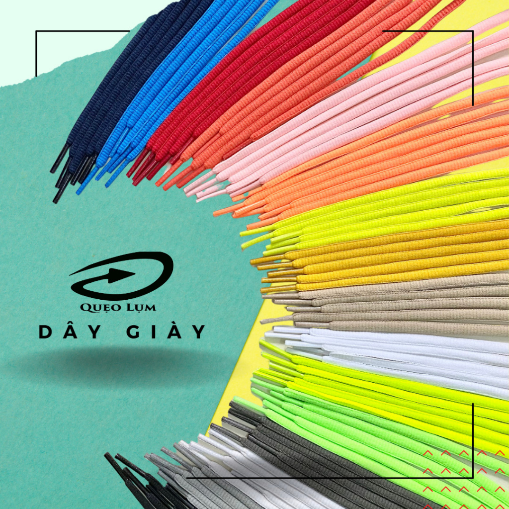 Dây Giày Bầu Dục Oval bản 6mm nhiều màu dài 120cm dùng thay thế cho các loại giày