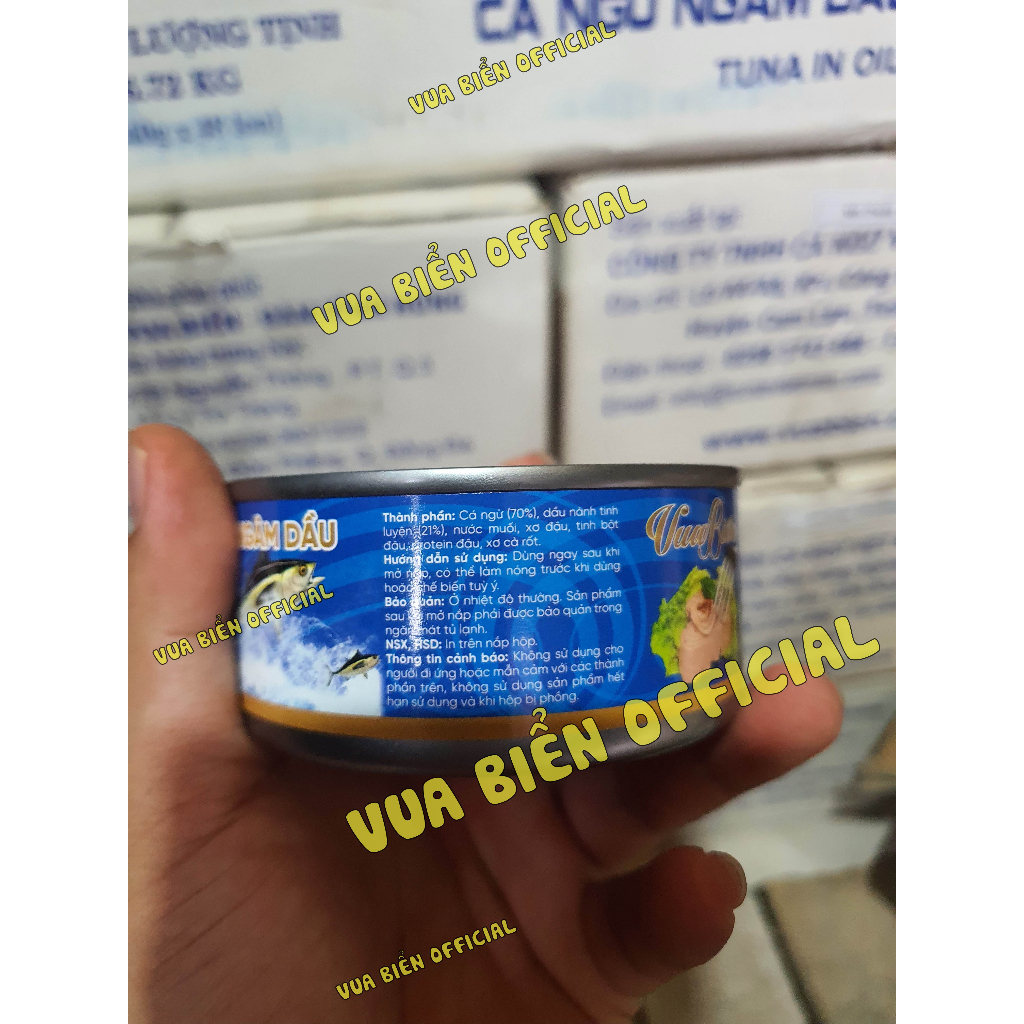CÁ NGỪ NGÂM DẦU XANH  VUA BIỂN CHÍNH HÃNG MIẾNG TO - TUNA IN OIL 140g