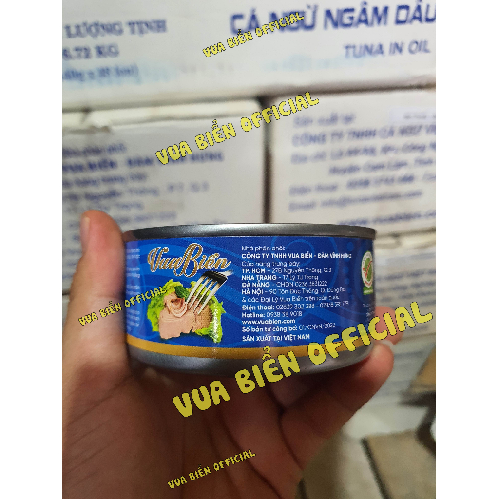 CÁ NGỪ NGÂM DẦU XANH  VUA BIỂN CHÍNH HÃNG MIẾNG TO - TUNA IN OIL 140g