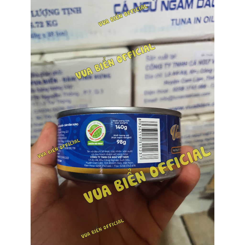 CÁ NGỪ NGÂM DẦU XANH  VUA BIỂN CHÍNH HÃNG MIẾNG TO - TUNA IN OIL 140g