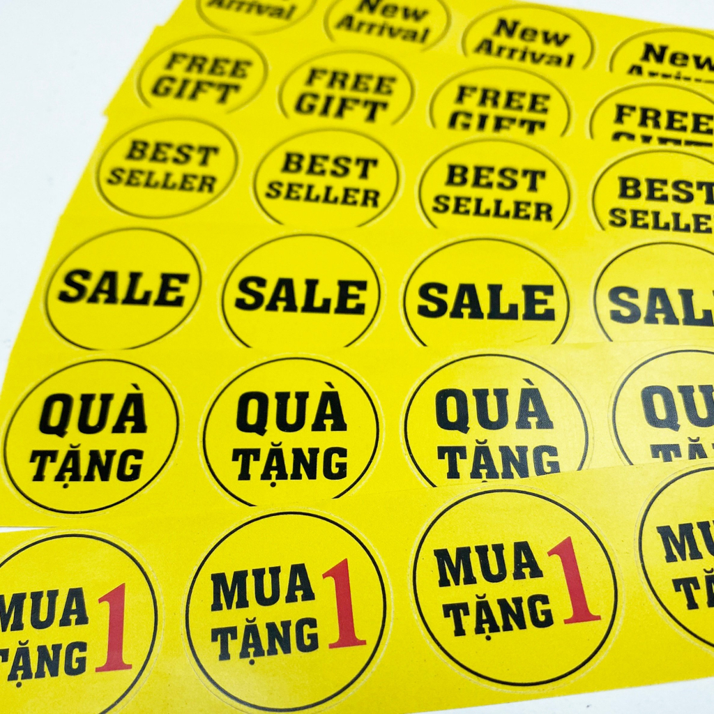 Sale Sticker label_Tem nhãn in Sale sticker_100pcs