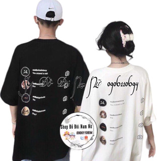 🏀Áo Đôi - Áo Nhóm Bạn Thân Tay Lỡ Phông Rộng Áo Phông Trơn Unisex Vải Cotton Dày Mịn🏀