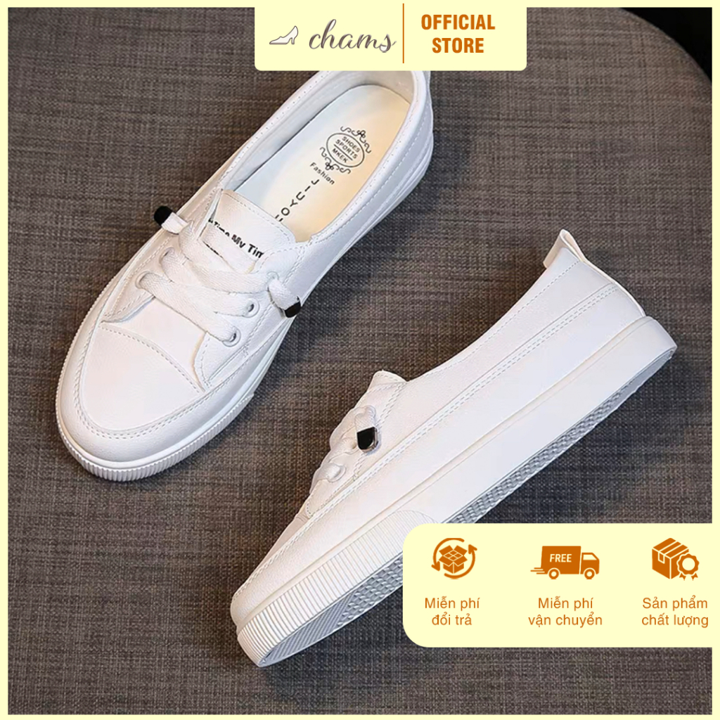 Giày Slip On Đế Mềm Cham Shoes - Giày Thể Thao Slip On Cao Cấp, Form Giày Dạng Thon Gọn, Đi Êm Và Ôm Chân