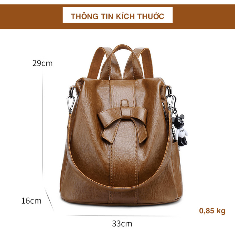 Balo da thời trang nữ Gu Bag kiểu dáng Hàn Quốc cao cấp, thiết kế kiểu dáng trẻ trung, đẹp xịn