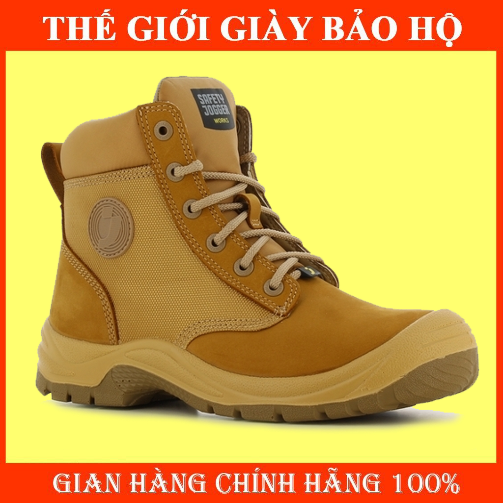 [CHÍNH HÃNG]Giày Bảo Hộ Lao Động Safety Jogger Rush S3 Da Chất Lượng Cao, Đế PU Chống Đâm Xuyên Va Đập Mạnh