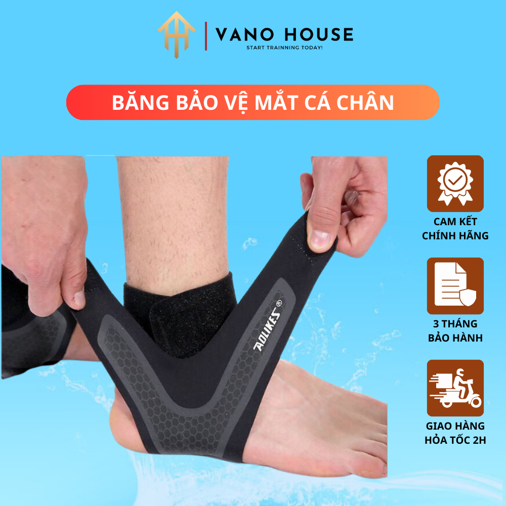 Băng Bảo Vệ Mắt Cá Chân Aolikes Co Giãn Thoáng Khí Chống Bong Gân Có Thể Điều Chỉnh AL7130