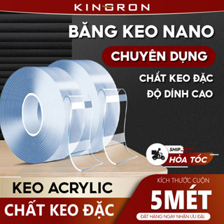 Băng keo trong Acrylic 2 mặt siêu dính KINGRON sử dụng trên mọi bề mặt, treo cục wifi, cố định ổ điện trên cao.