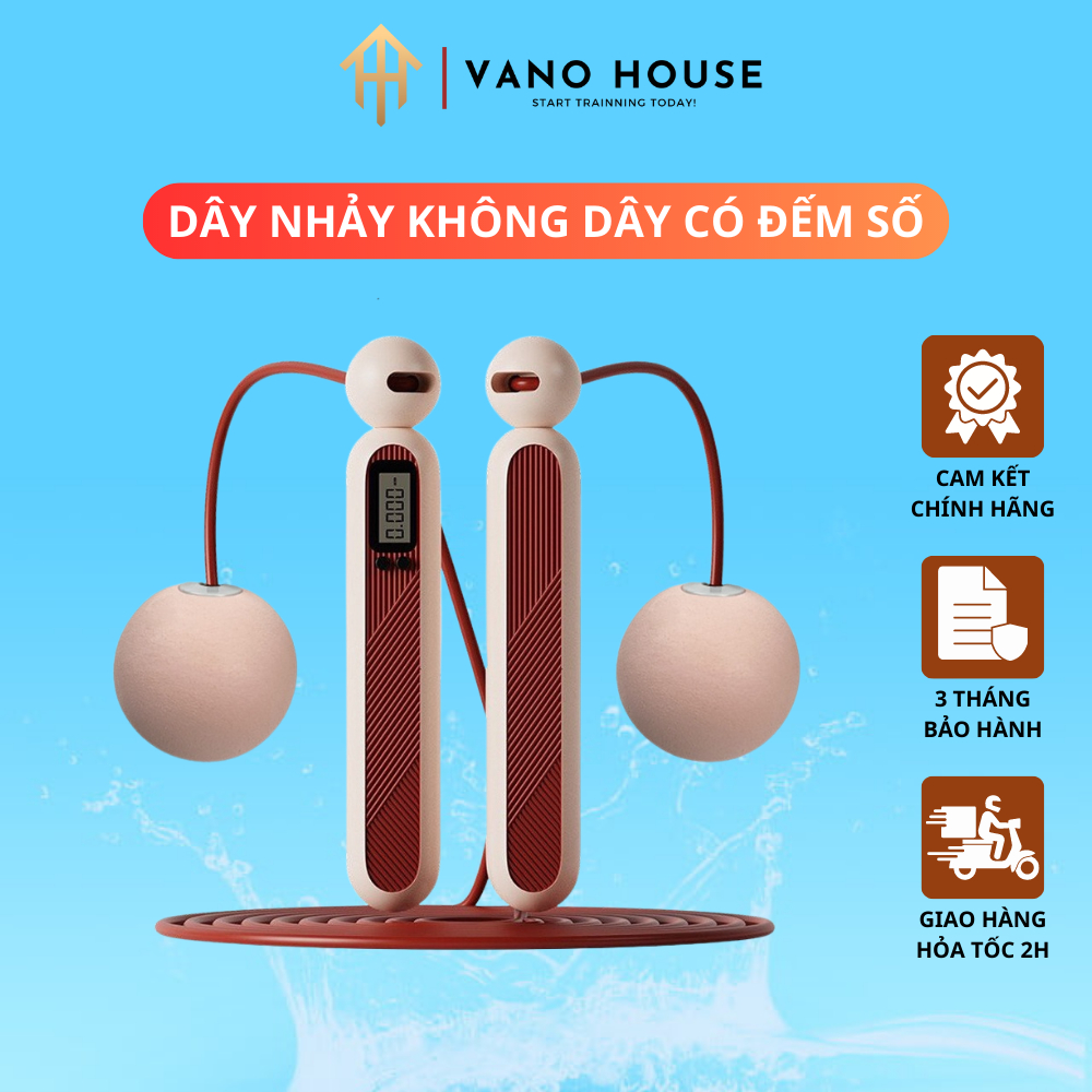 Dây Nhảy Thể Lực Không Dây, Có Bóng Đếm Số Thể Lực Đàn Hồi Hỗ Trợ Luyện Tập Thể Dục Tại Nhà Vano House